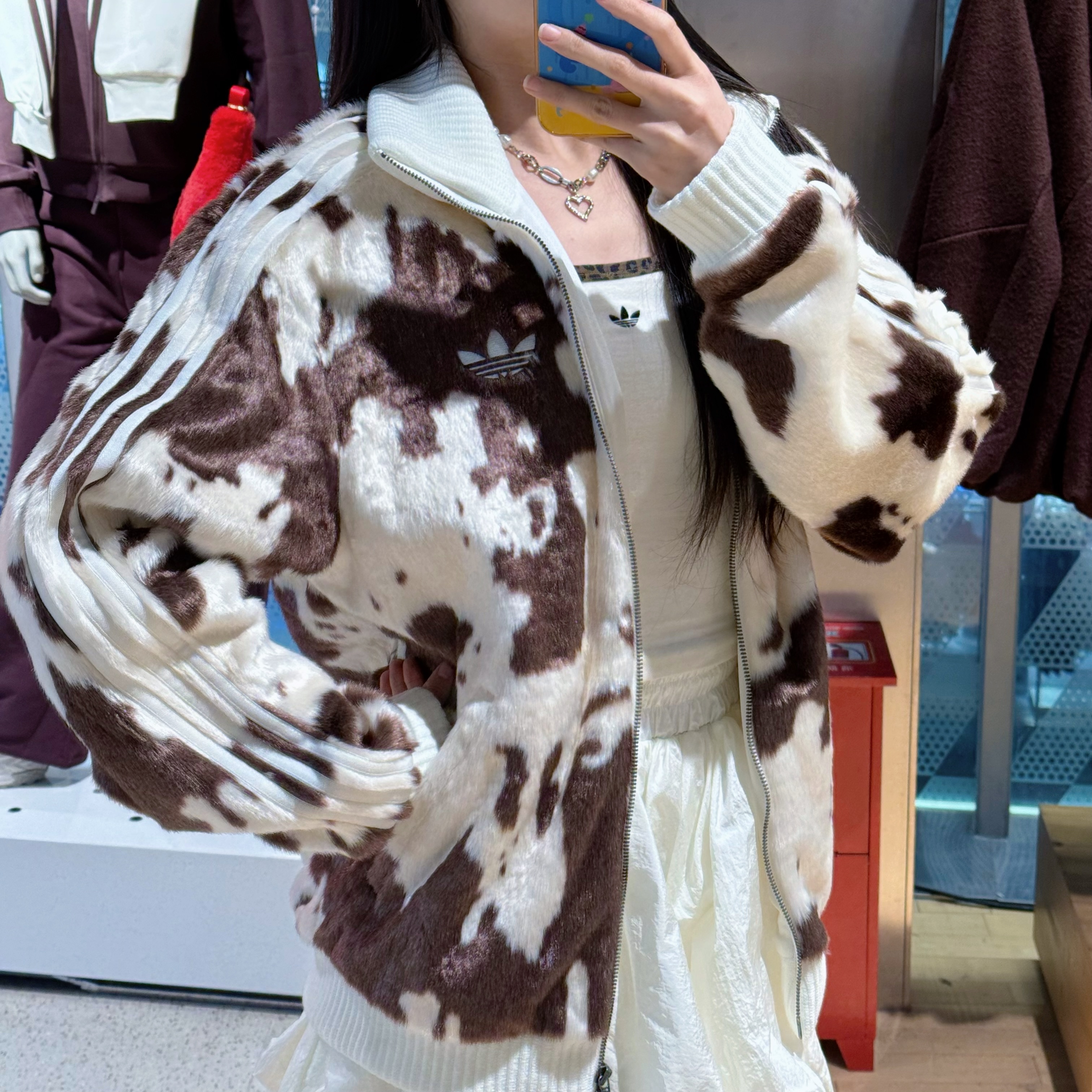 Adidas JQD TT 动物纹印花运动宽松外套KU9405 全渠A