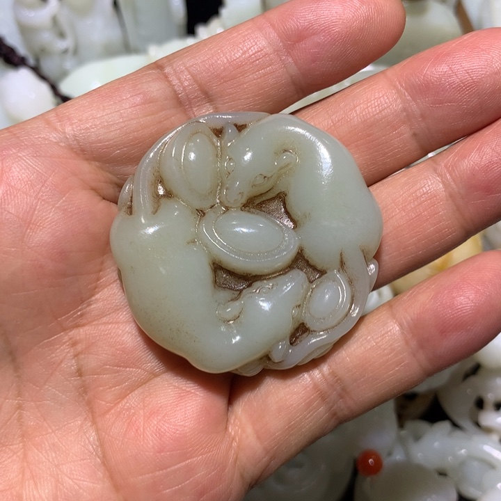 和田玉（白玉）颈饰未镶嵌洪*