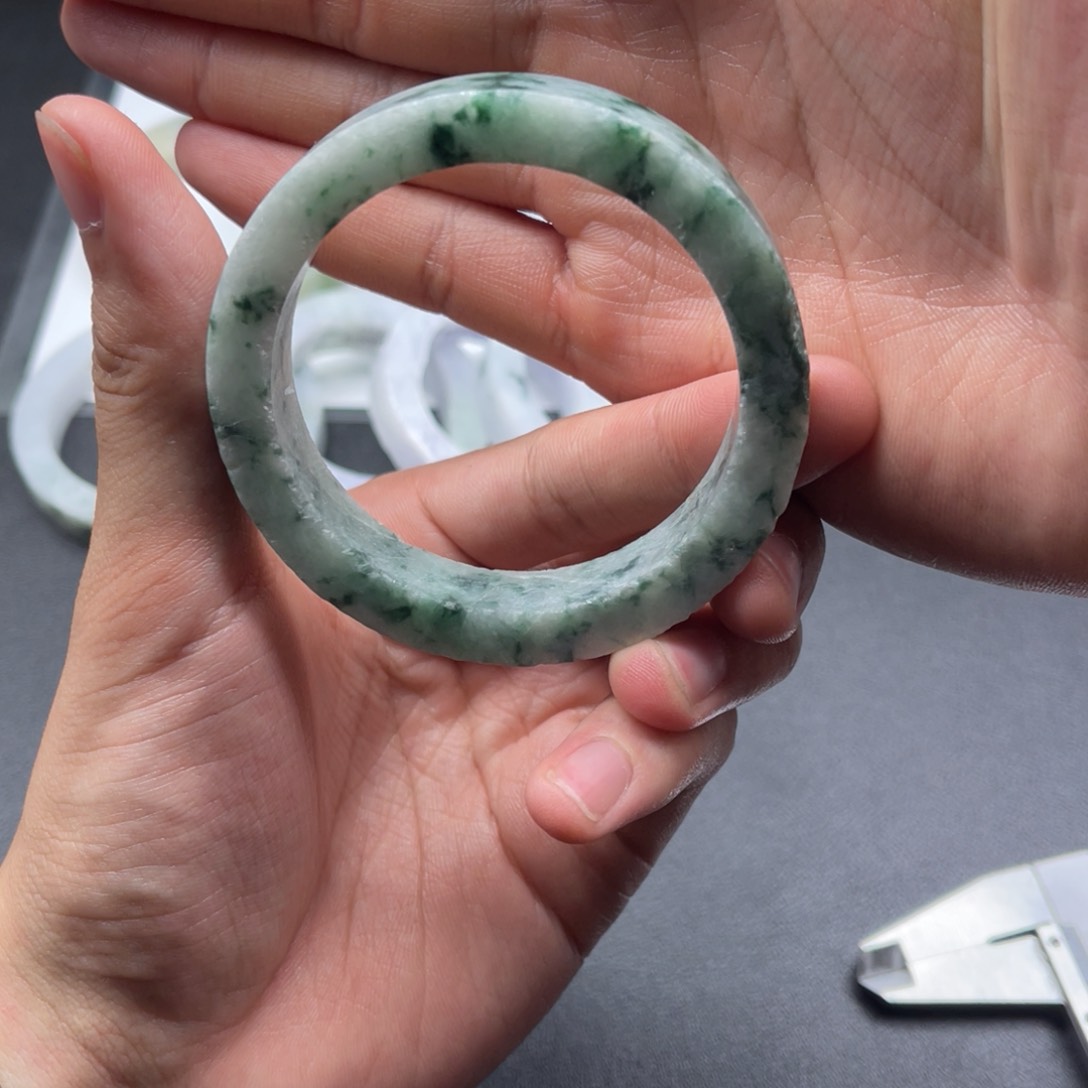 【闪购商品】定制翡翠56正圈纹裂推荐未镶嵌
