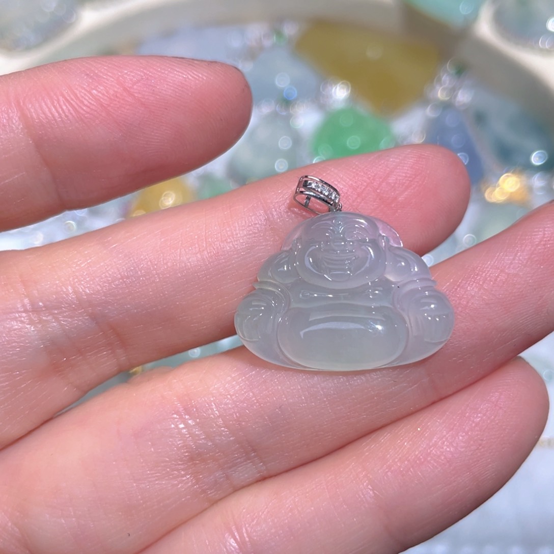 翡翠颈饰18K金镶嵌翡翠
