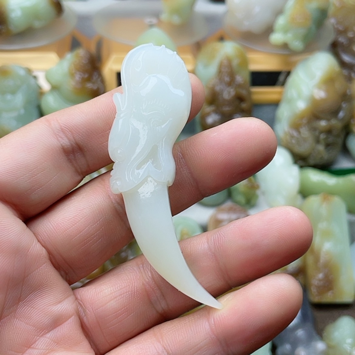 【闪购商品】未镶嵌和田玉（糖玉）挂件西**鸒