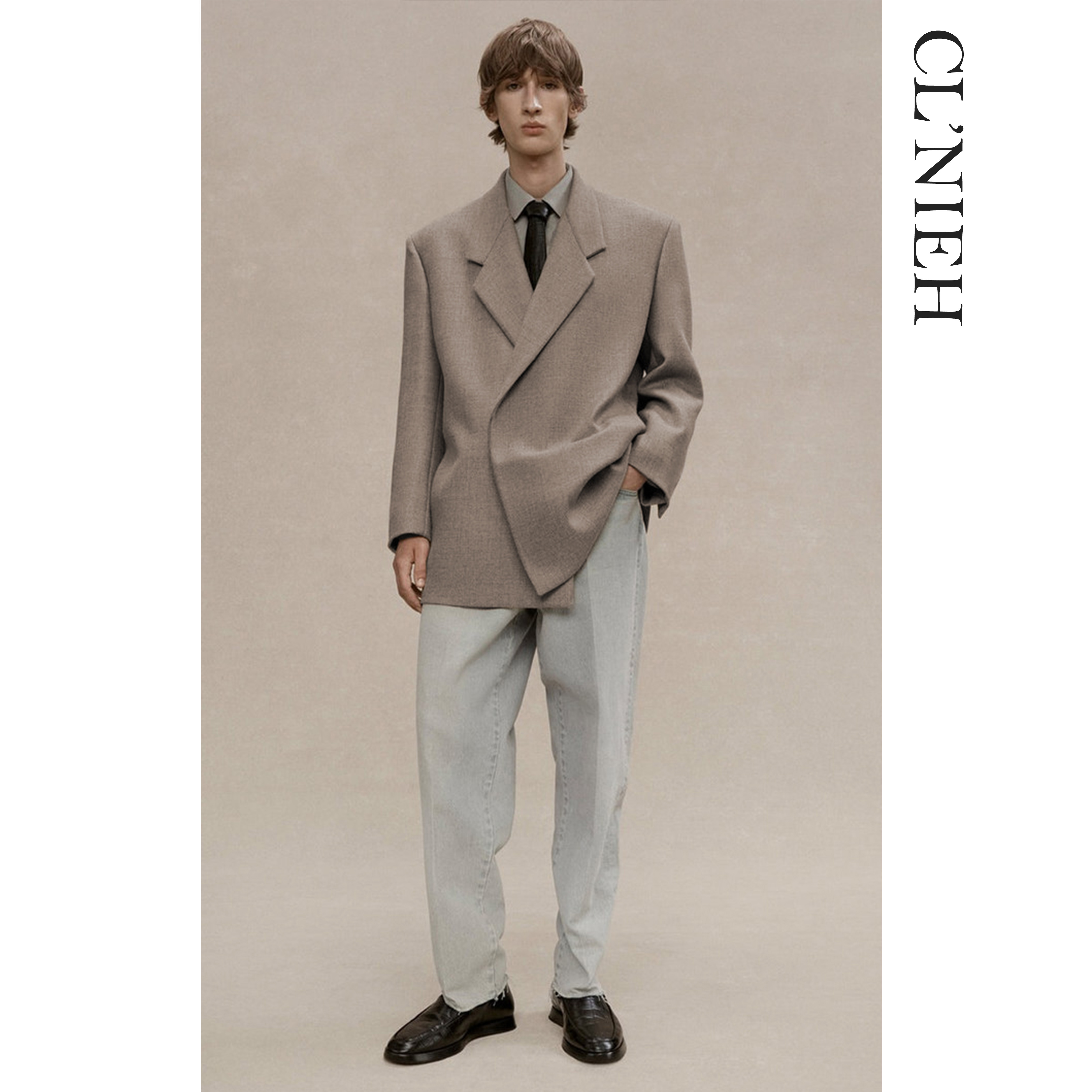 CLNIEH 静奢老钱风日本进口面料宾霸里布廓型立裁休闲“人生西服” 