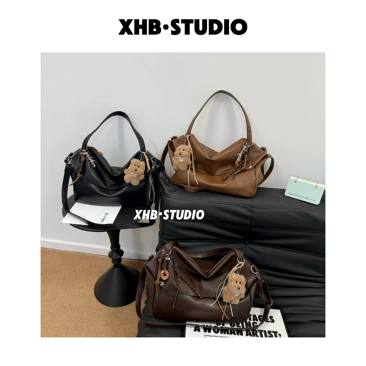 大容量百搭通勤托特包2025秋冬新款复古小众慵懒风简约单肩腋下包