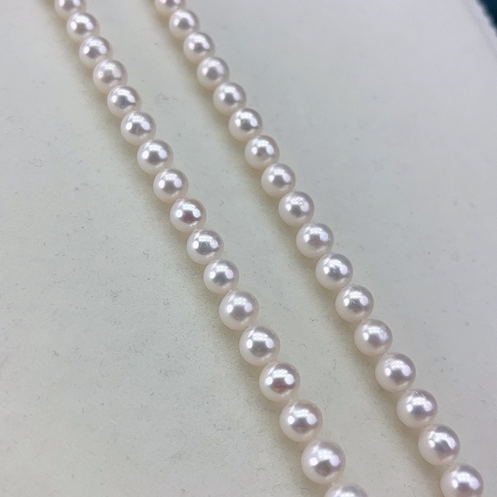 淡水珍珠颈饰银S925镶嵌卡7.5极光冷白