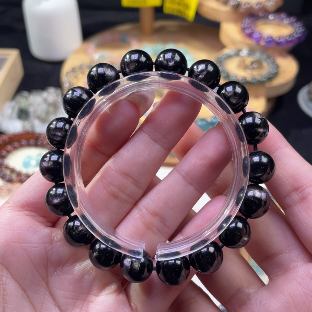 辉石手串未镶嵌金运石