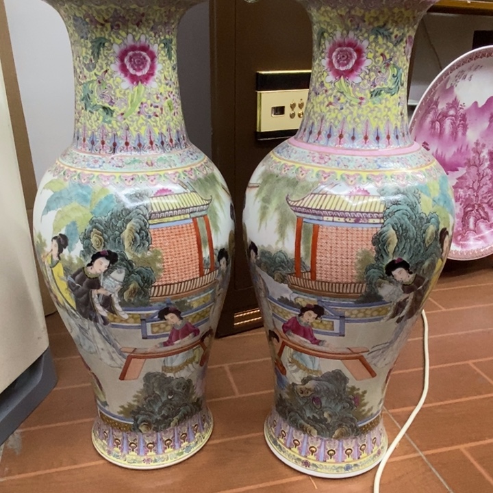 霸***气陶瓷景德镇瓷器粉彩花瓶