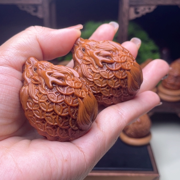 吊坠橄榄核金币龙龟手球3.5