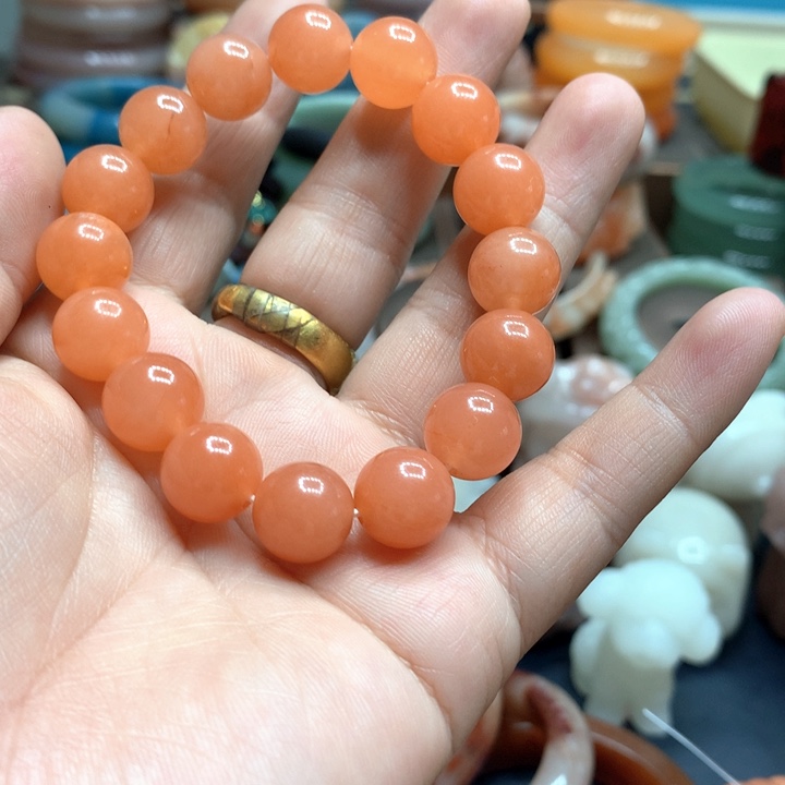 石英质玉（黄龙玉）合金颈饰