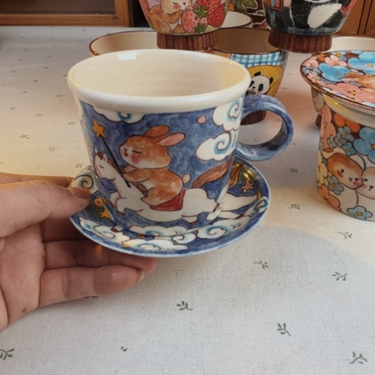 【闪购商品】摆件梦****袋壹夫手绘釉下彩