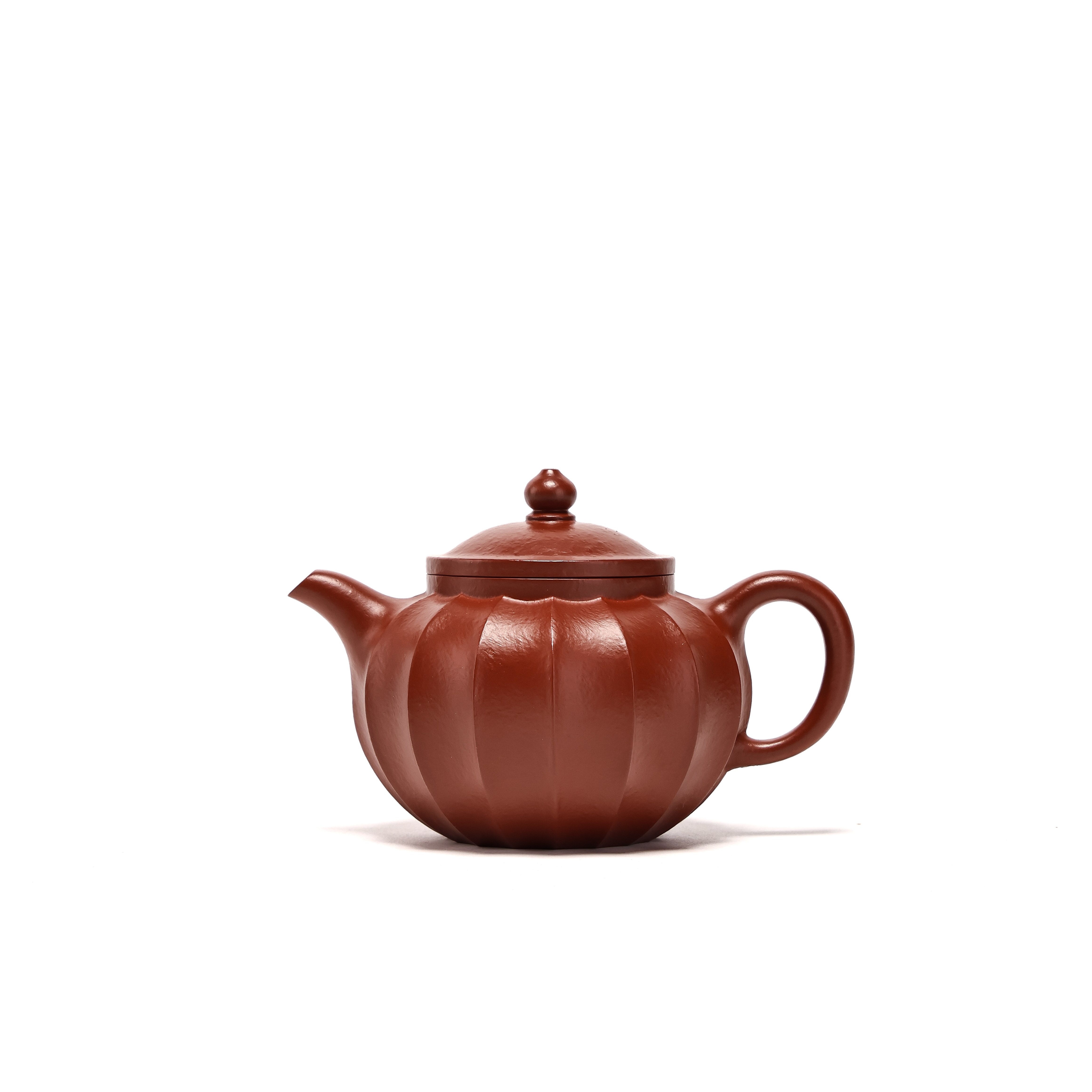 汪汪茶器 筋纹花蕾 大红袍 220cc 侯峰手制紫砂壶