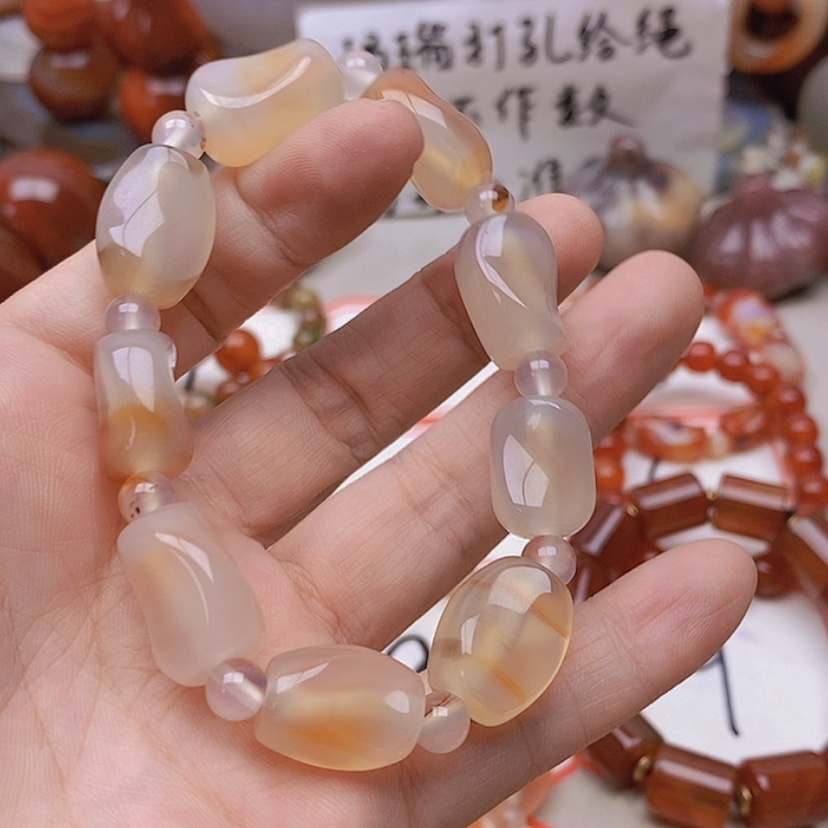 【闪购商品】未镶嵌玛瑙/玉髓珠宝半成品幸*星