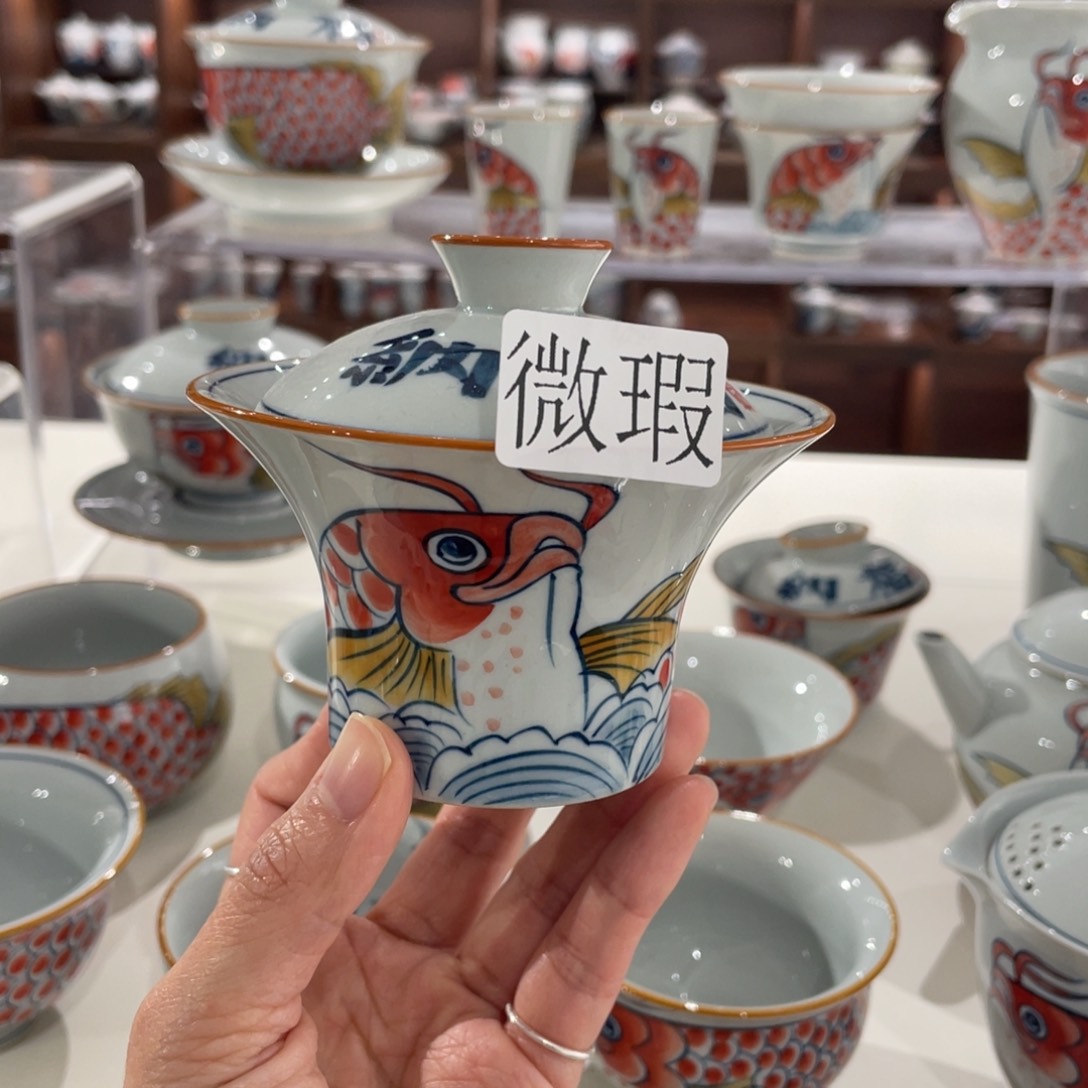 有瑕釉下彩纯手绘