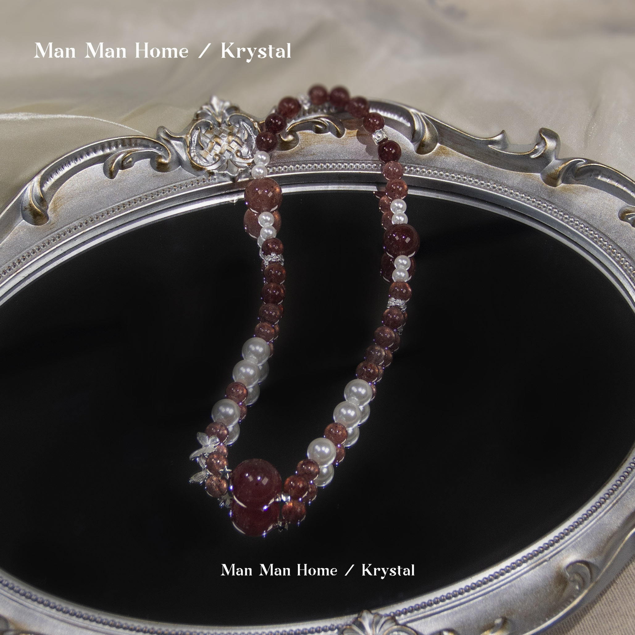 MMJ539【草莓小芙】暖暖家天然草莓晶石英质玉手链多样性发货发其一