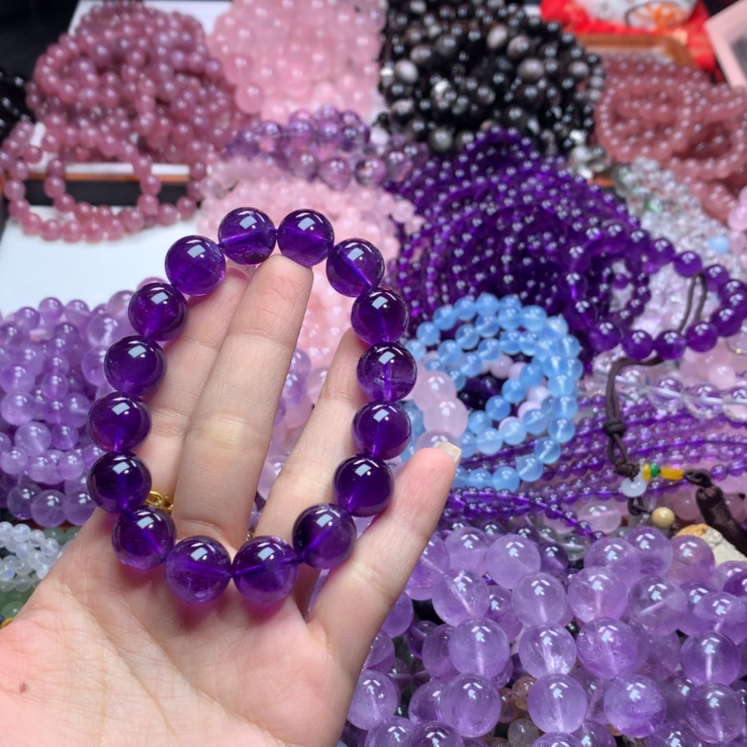 水晶手链未镶嵌?****?拍x2份乌拉圭紫水晶卡13+