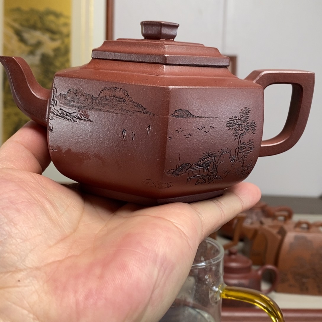 紫砂茶壶f****r原矿泥料传统工艺制作