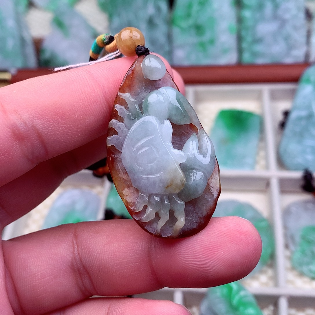 翡翠未镶嵌吊坠(不含链)