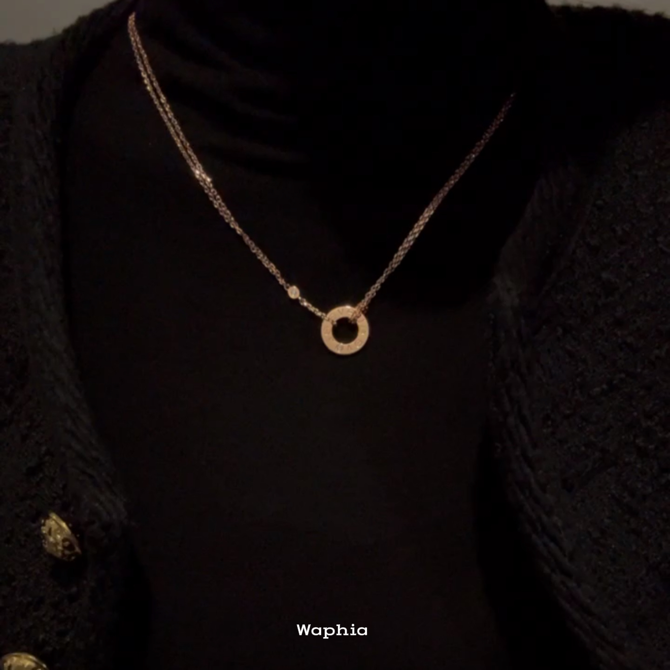 合金项链  Waphia经典时尚百搭轻奢【小饼双链条项链、手链】 CA014