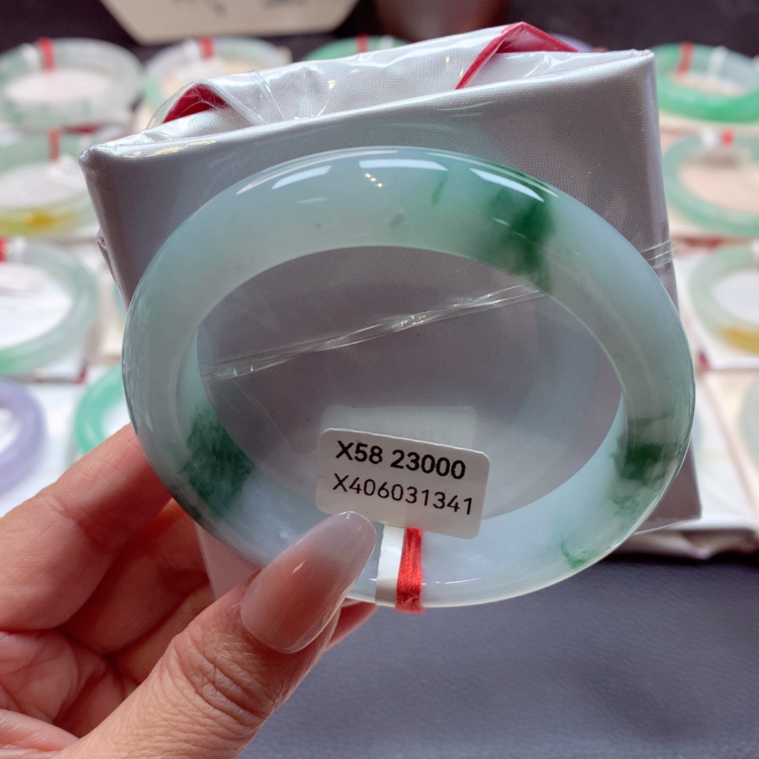 翡翠手镯未镶嵌正圈58（45号）89