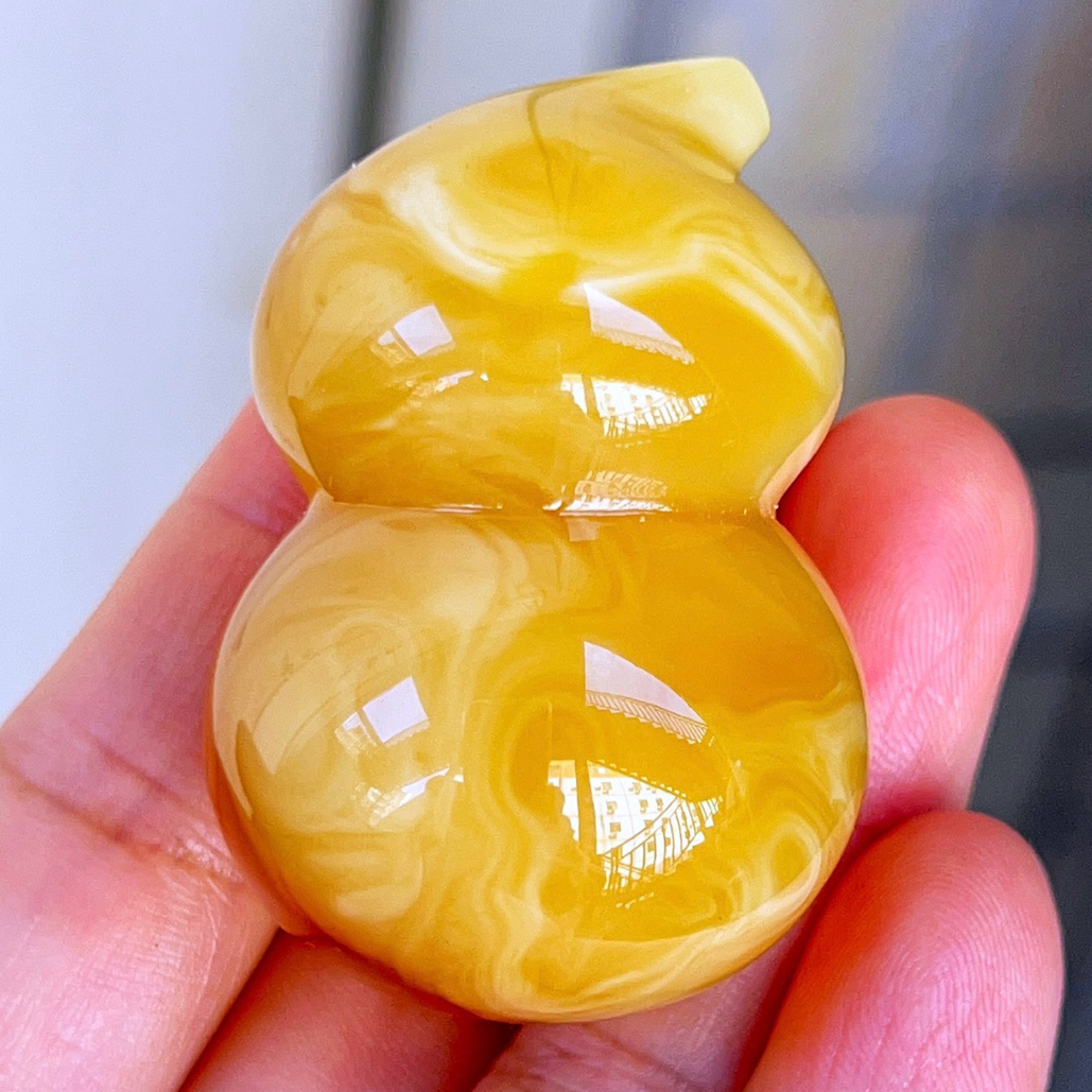 俄料蜜糖红花蜡立体葫芦