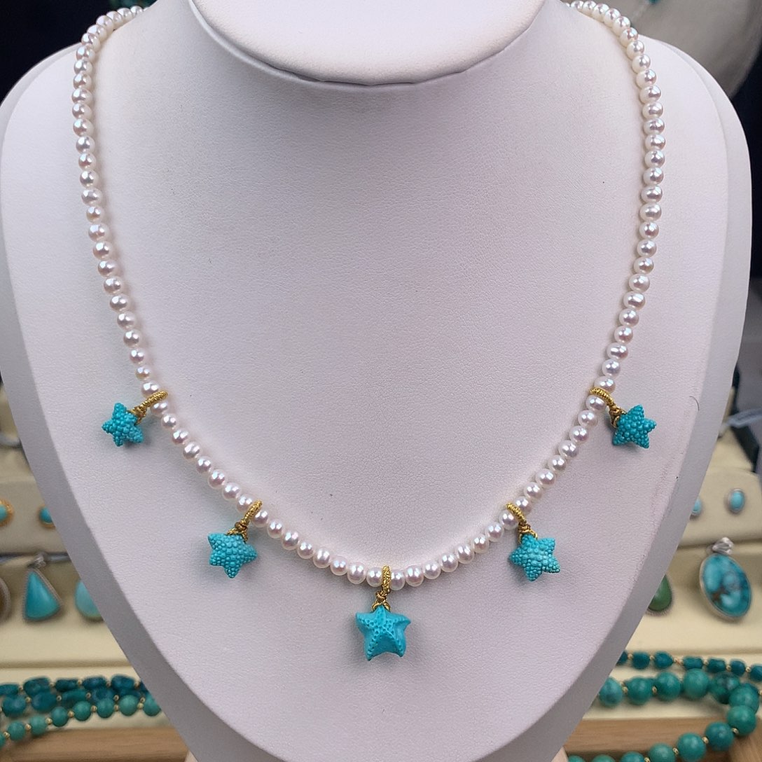 绿松石未镶嵌颈饰