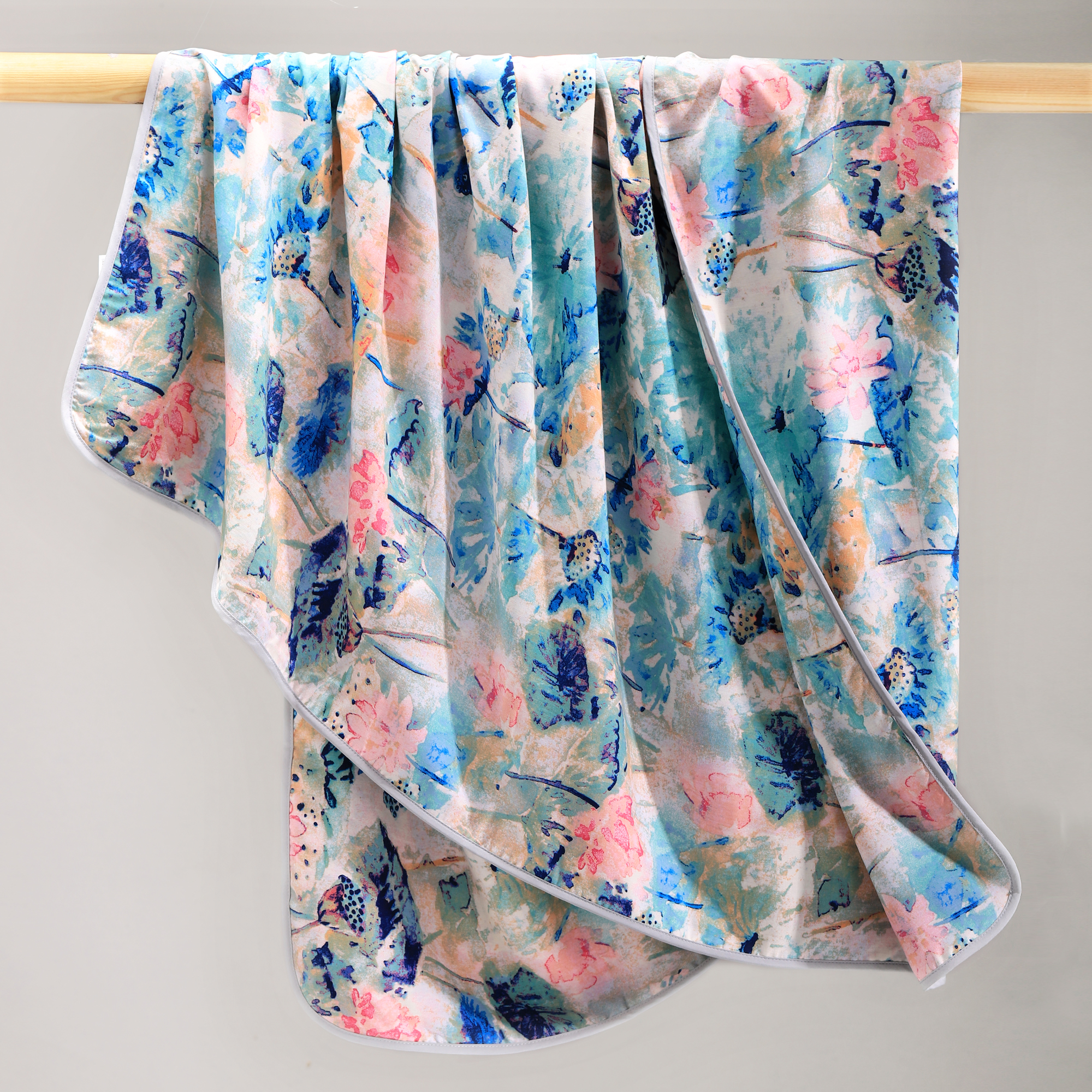 人造棉盖毯毯子薄款办公室午睡披肩夏凉被空调毛巾被飞机航空沙发