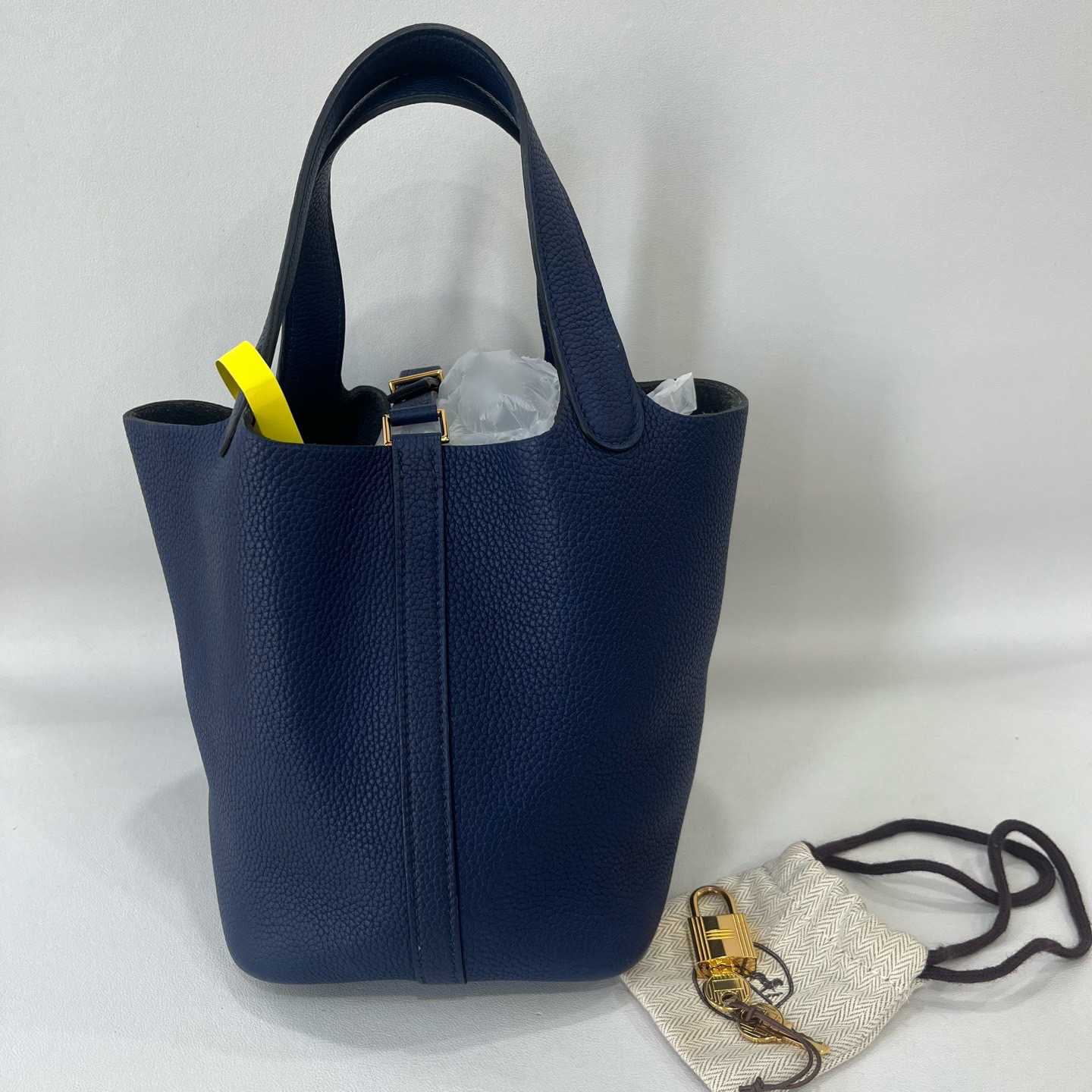 95新 Hermes/爱马仕 捐金沉珠/菜篮子18手提包包