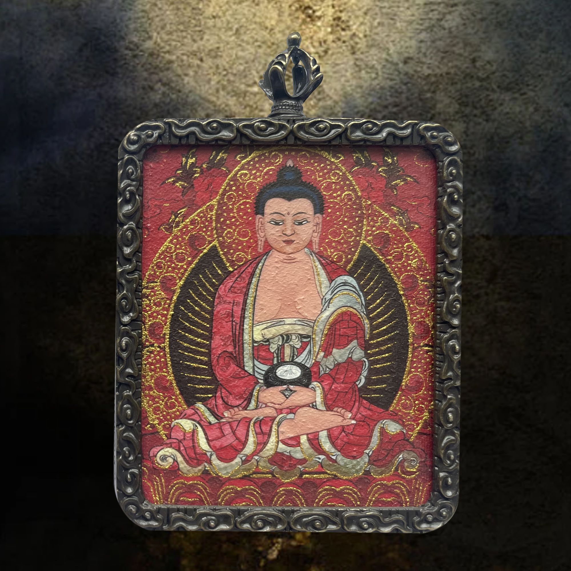 08-A 阿弥陀佛 属狗/属猪【驱邪避凶/平安顺遂/慈悲/宽恕】唐卡吊坠