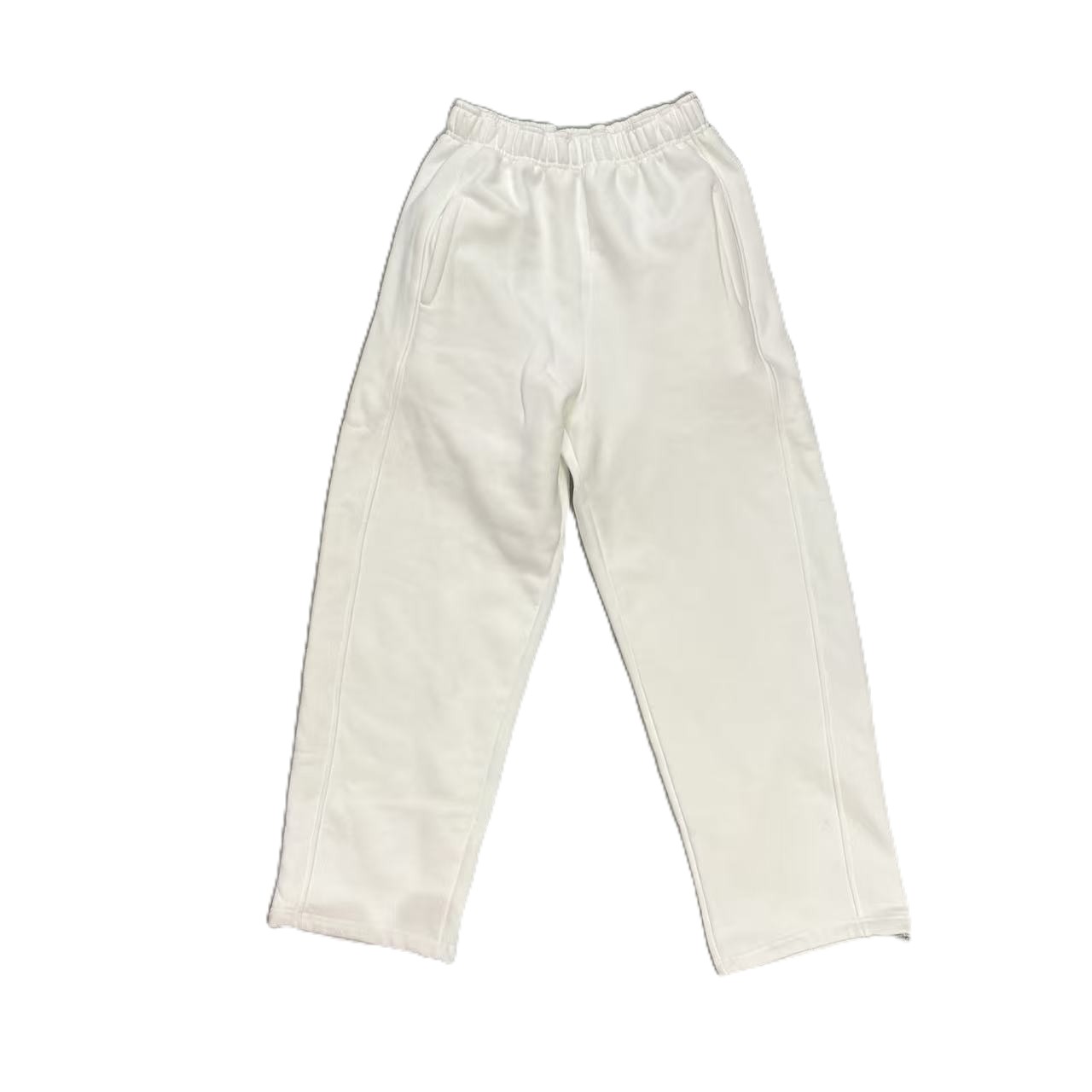 韩版新款纯色简约加绒休闲直筒裤时尚百搭