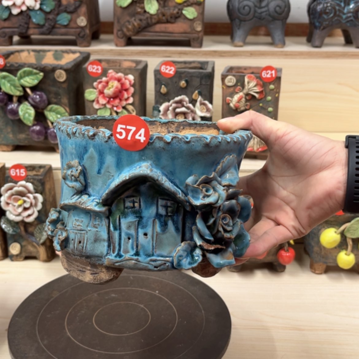 【闪购商品】紫砂花盆574微瑕号内口14.5外高13