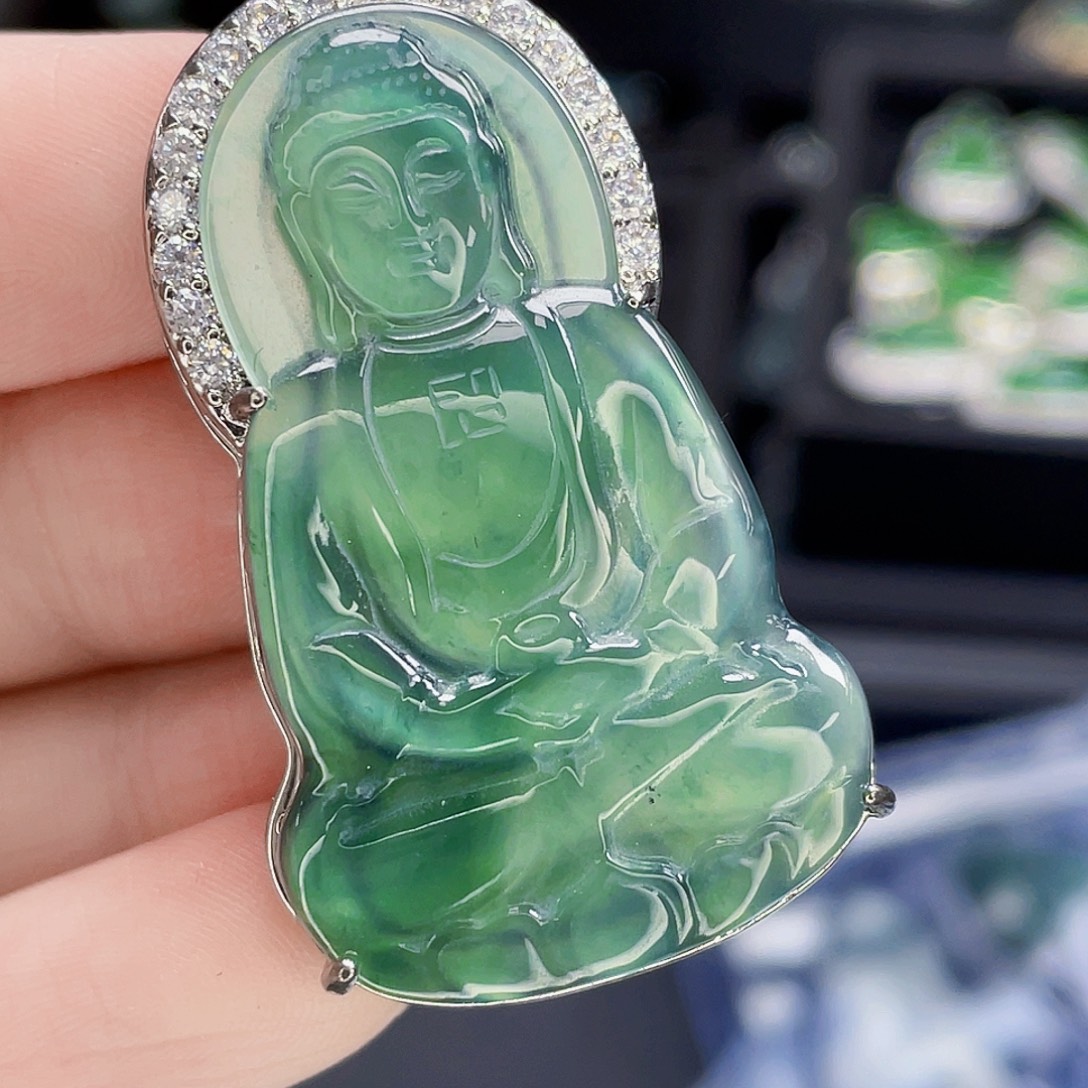 翡翠未镶嵌吊坠(不含链)