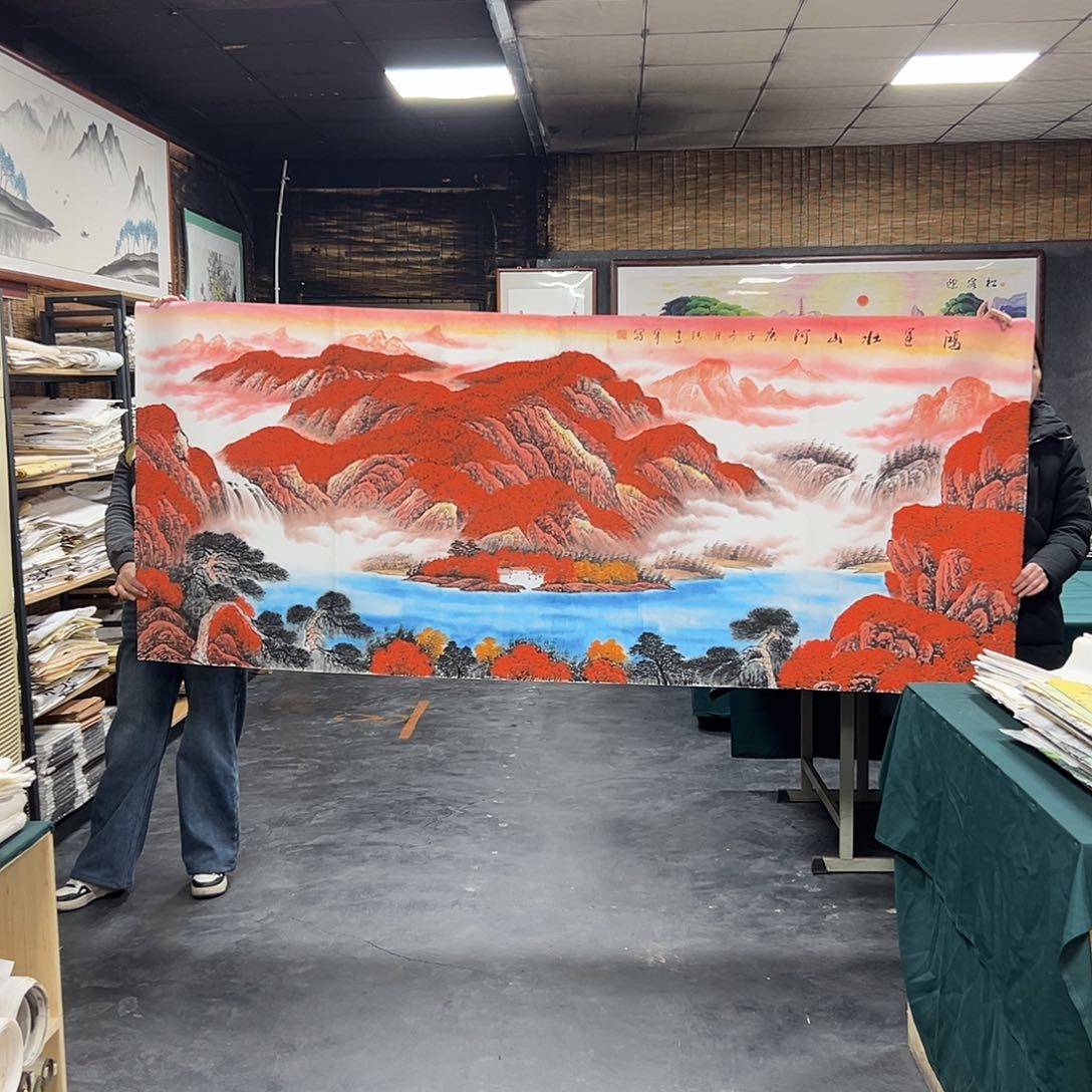 国画801 花鸟在树丛的顶端鸣叫叫声