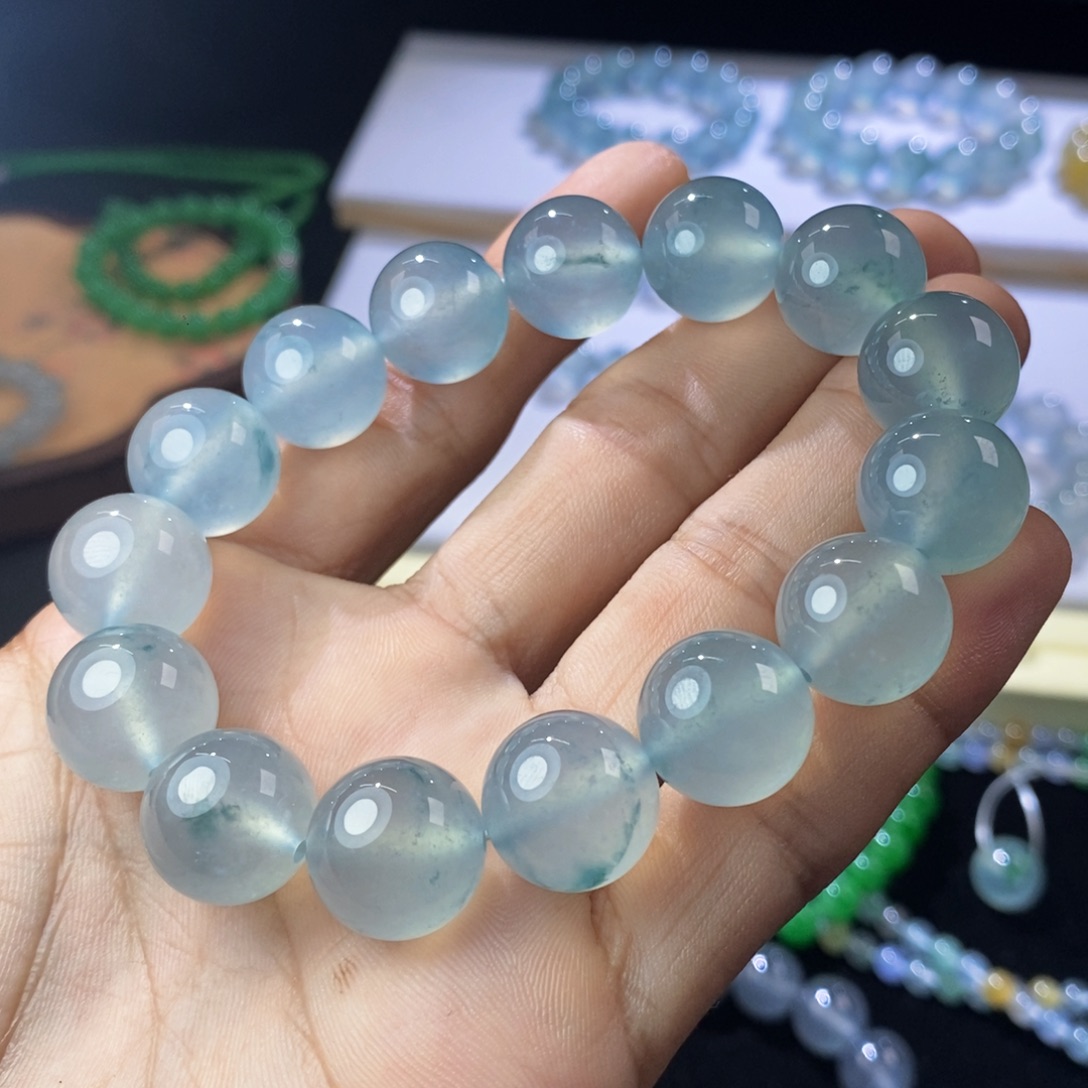 自***人定制翡翠未镶嵌翡翠手串分单