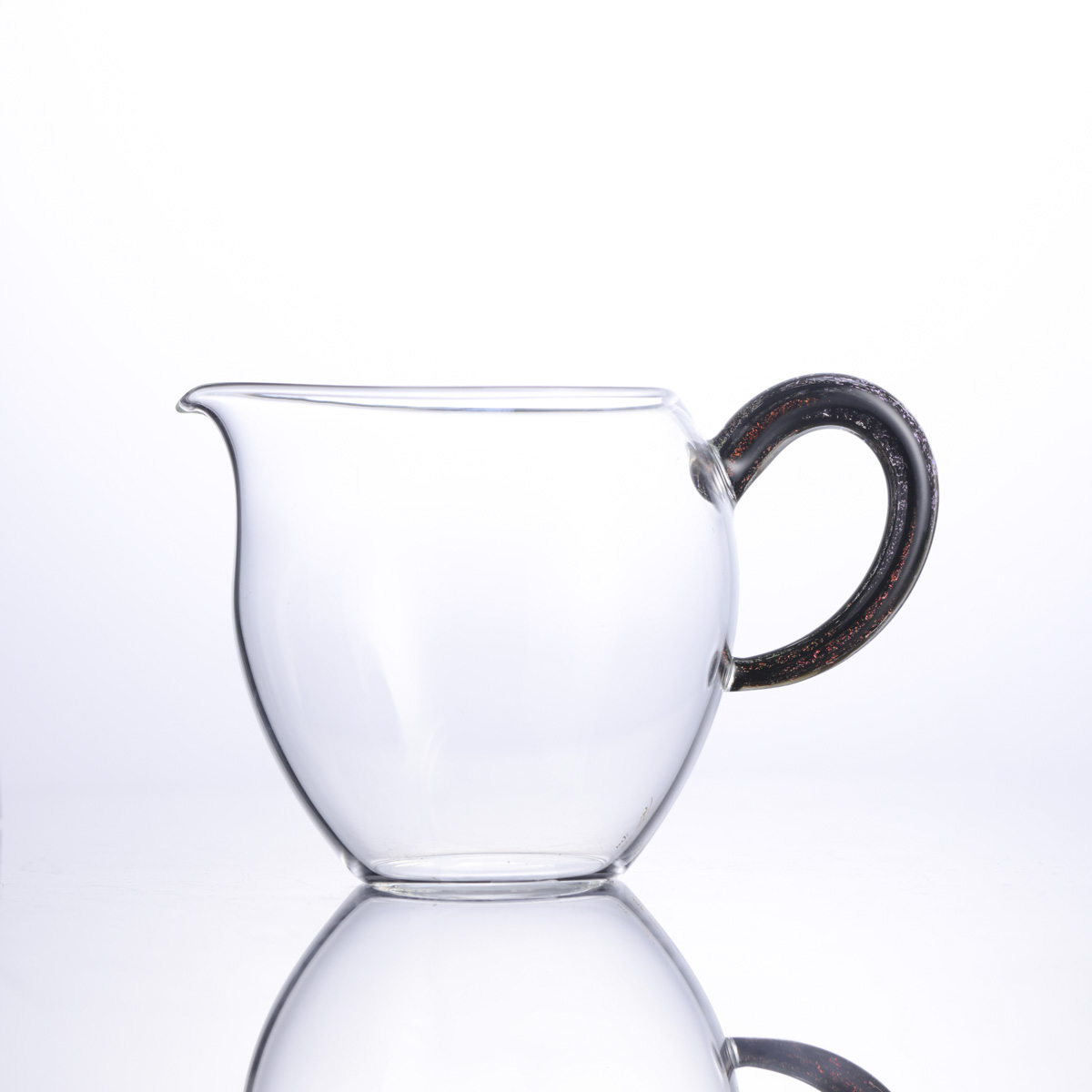 自慢堂-炫亮片小蛋盅-手工轻奢玻璃公道杯耐热