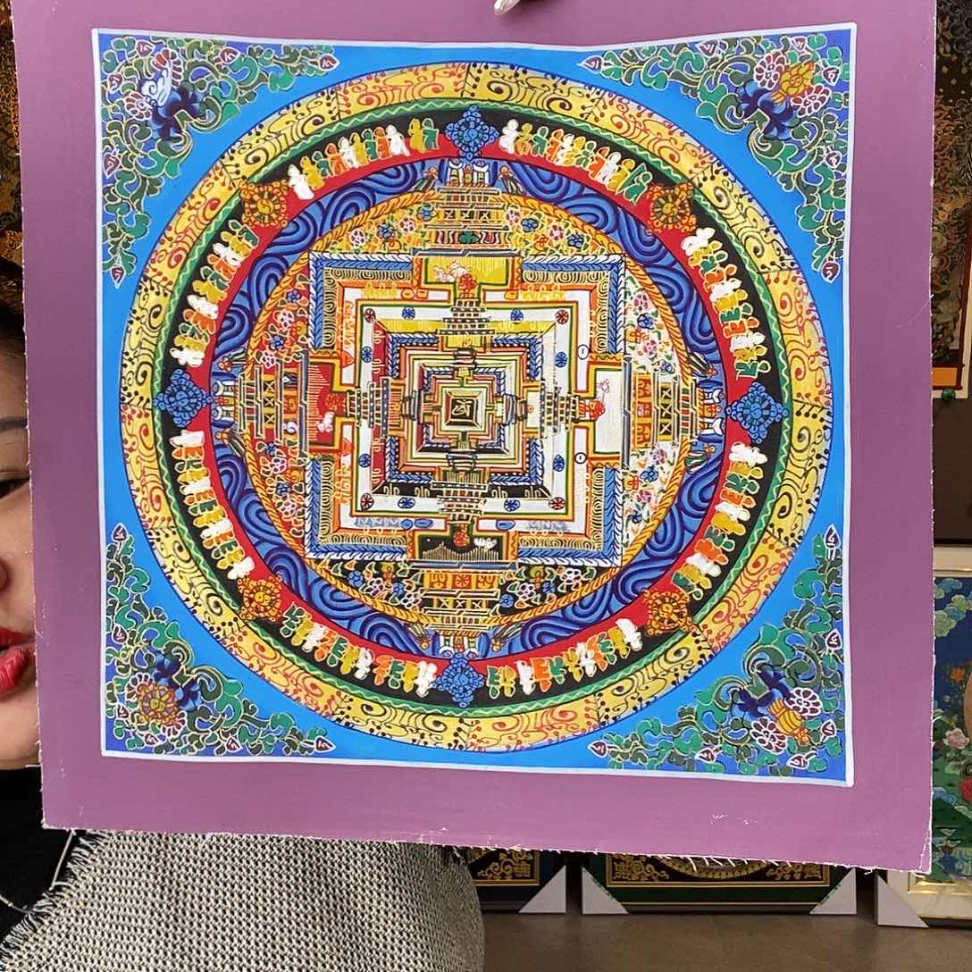 装裱画尼泊尔手绘唐卡画