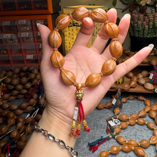 【核居居】17*25四花 精致款 正宗梅林铁核橄榄核手串亮面
