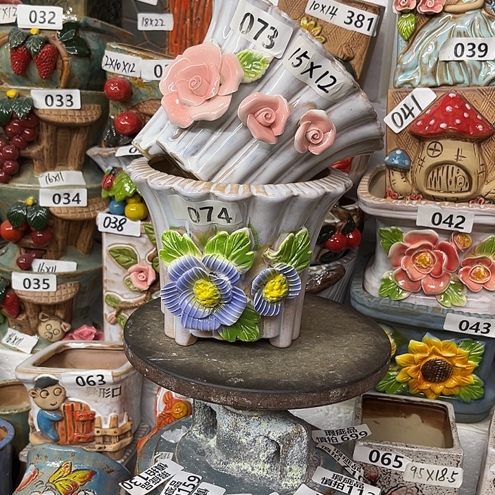 粗陶材质多肉花盆