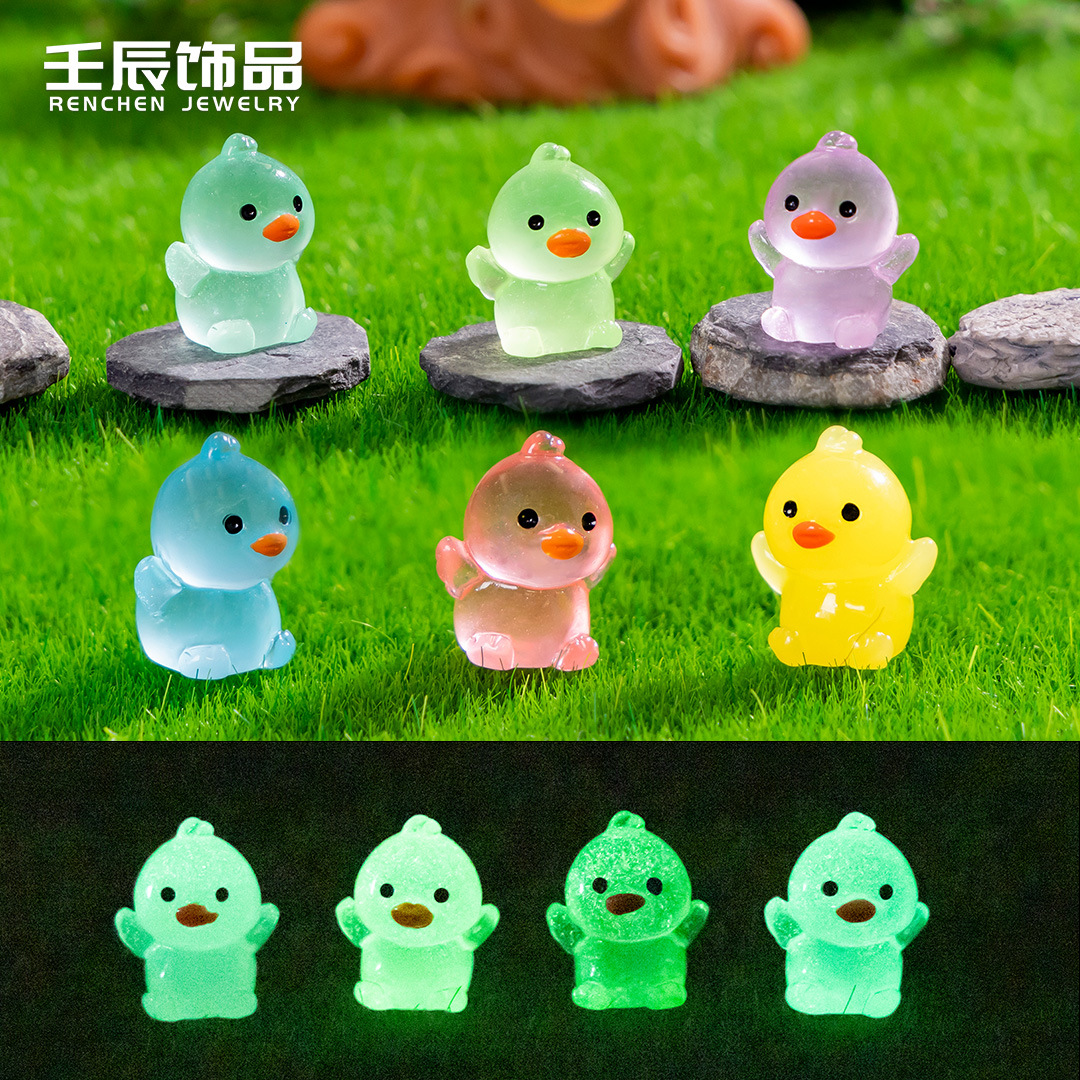 小飞鸡fly小鸡超可爱夜光diy饰品工艺品小摆件树脂挂件教师节礼品