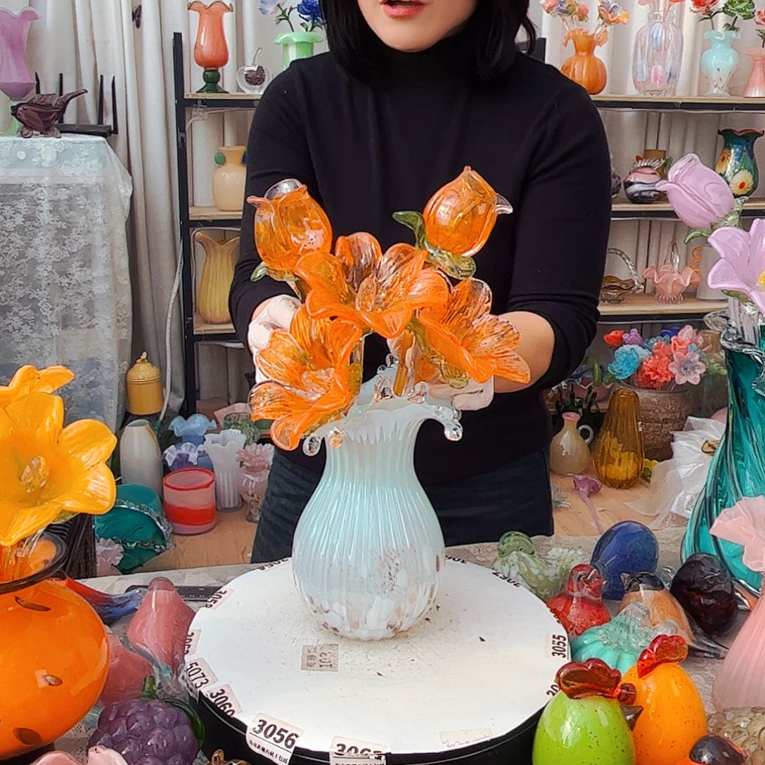 5花1瓶不完美福利家悦琉璃工艺品