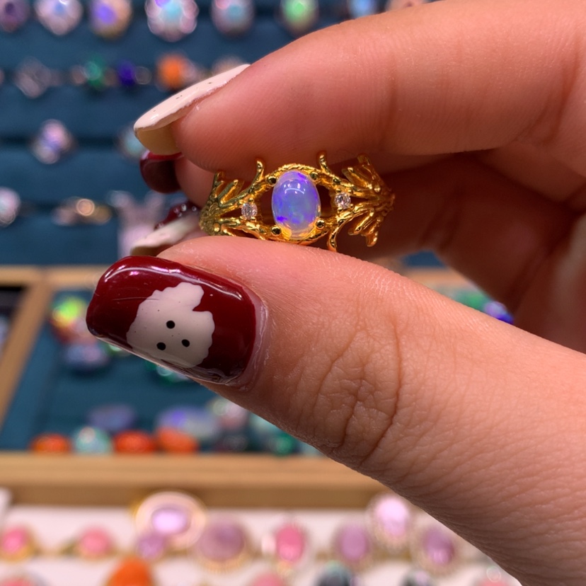 【闪购商品】欧泊戒指款式银S925镶嵌