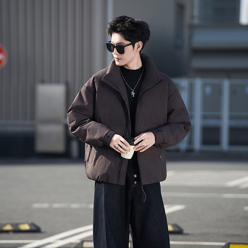 韩版潮流防寒保暖鸭绒男款立领上衣冬季新款休闲男士羽绒服外套