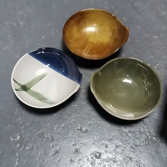 白***的陶微瑕磁州窑一组五厂茶碗