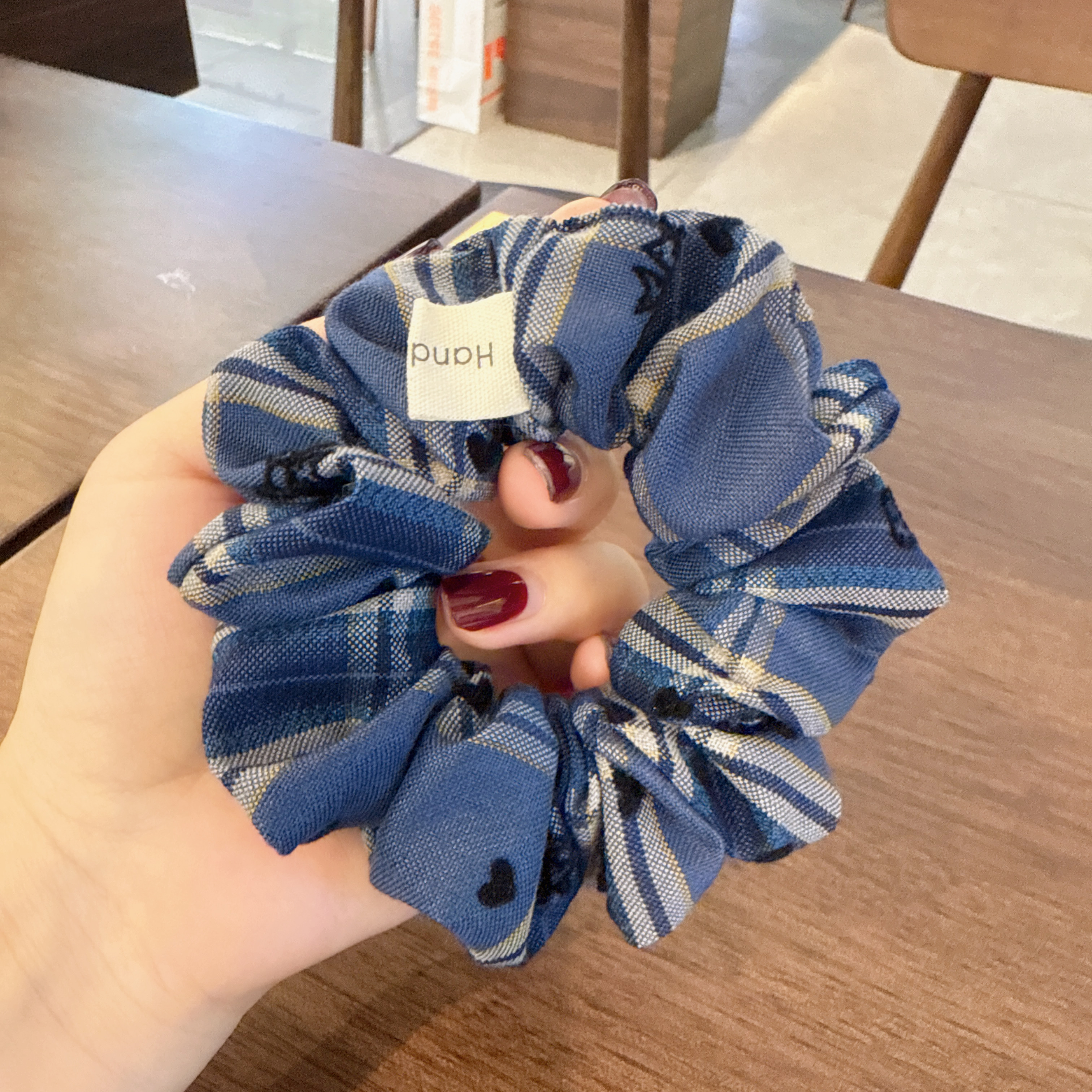 清新女日韩简约风ins秋冬通用发绳气质复古双色发圈