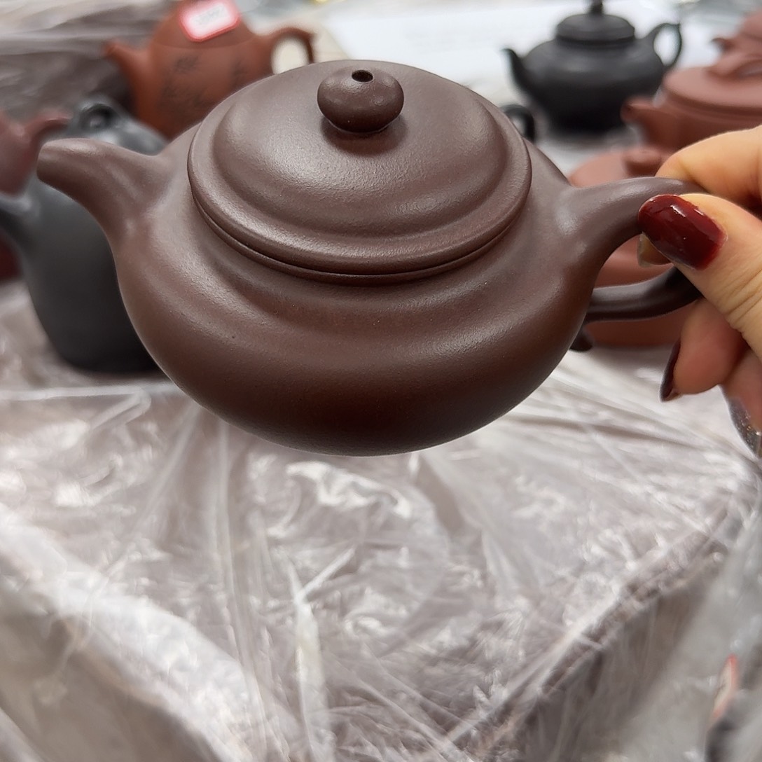 紫砂茶壶黄龙山老紫泥300