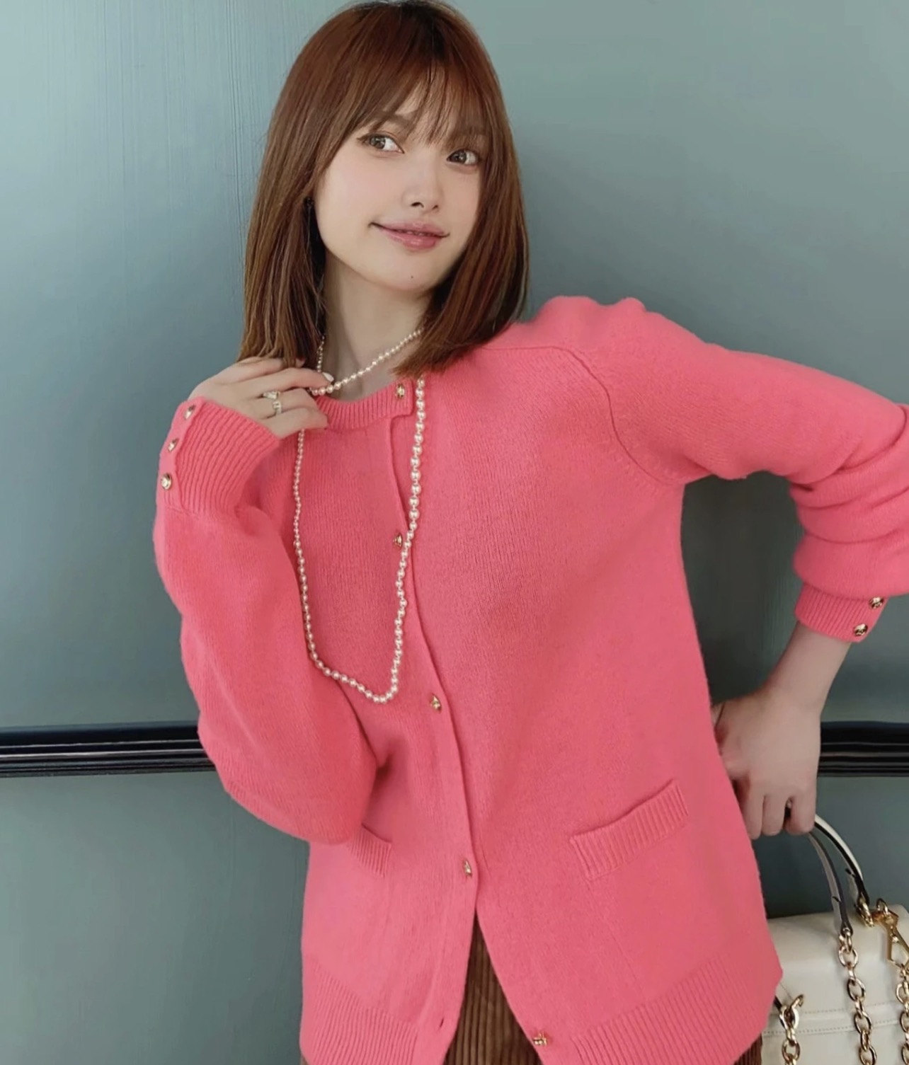 95新 GUCCI/古驰 dd0053  羊毛 粉色针织开衫 xs码 