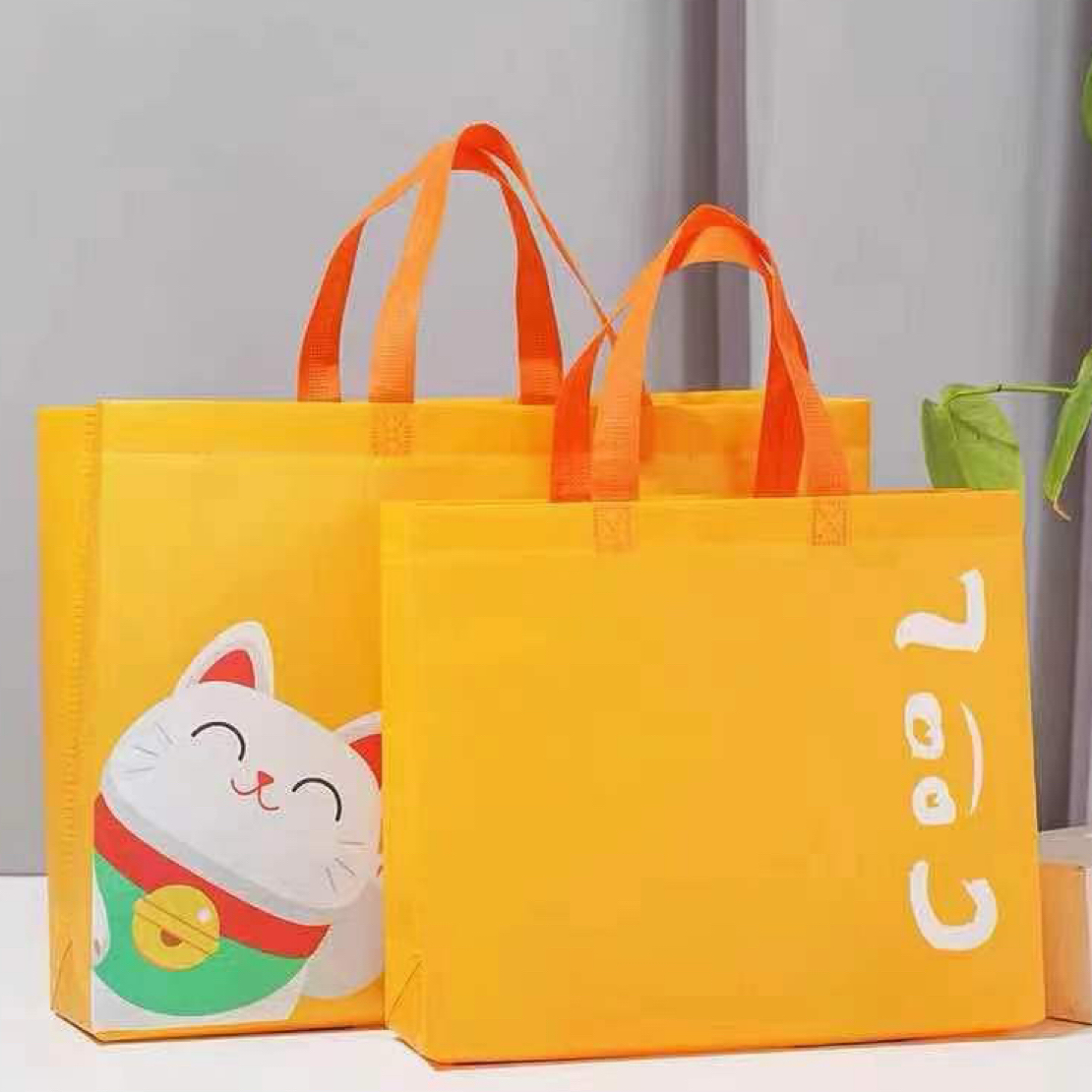 覆膜加厚无纺布手提袋服装店环保礼品袋定制