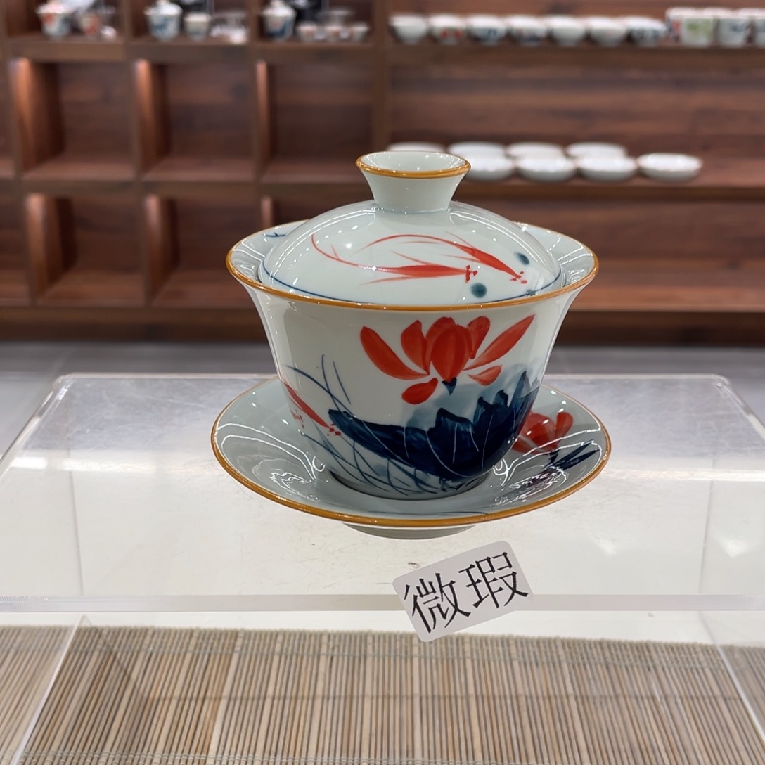 微瑕釉下彩纯手绘