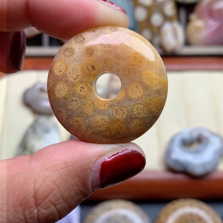 硅化珊瑚（珊瑚玉）颈饰未镶嵌