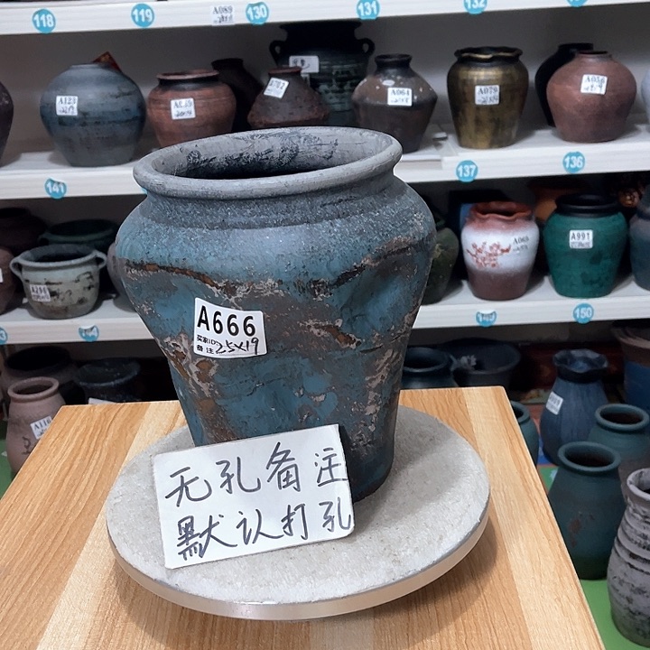 红陶手工制作工艺花盆