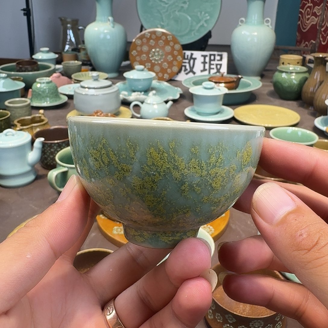龙泉青瓷茶具微瑕