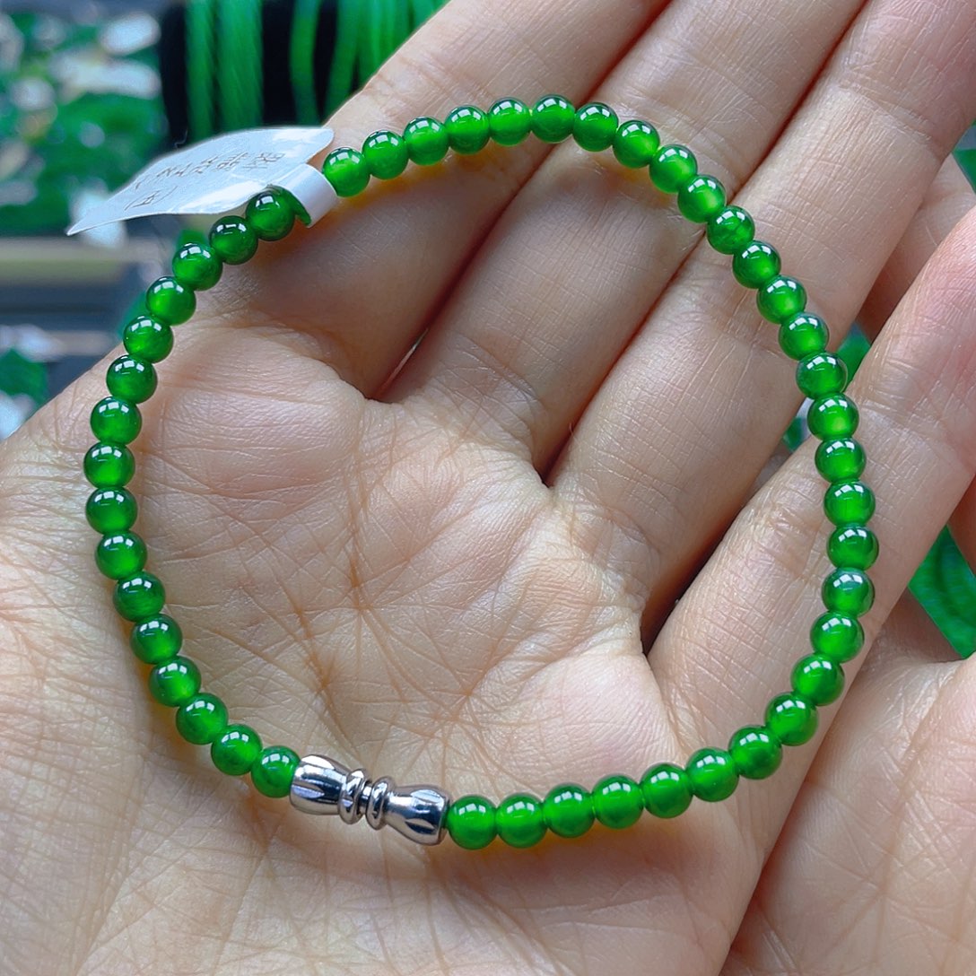 未镶嵌翡翠手链天然A货翡翠 帝绿4